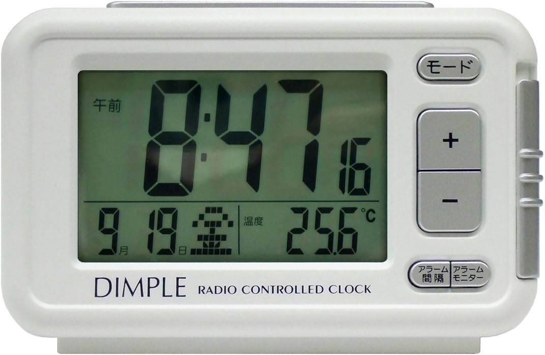 DIMPLE(ディンプル) デジタル 電波時計 温度表示 DRA367W