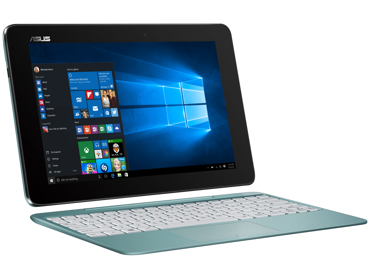 ASUS 2in1 タブレット ノートパメ純Rン TransBook T100HA-BLUE